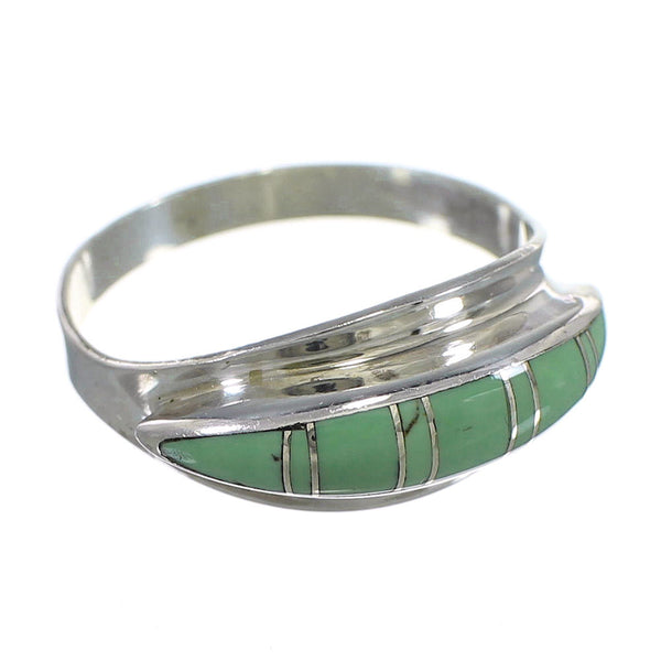 Turquoise Southwest Silver Ring Size 5-1/2 QX84221